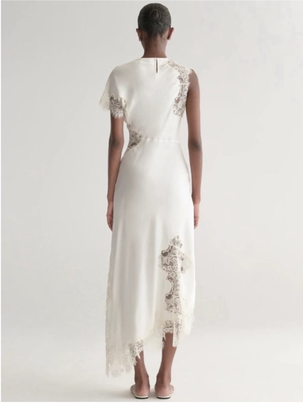 A.L.C. Alessia Satin Lace Maxi Dress - Picture 6 of 7